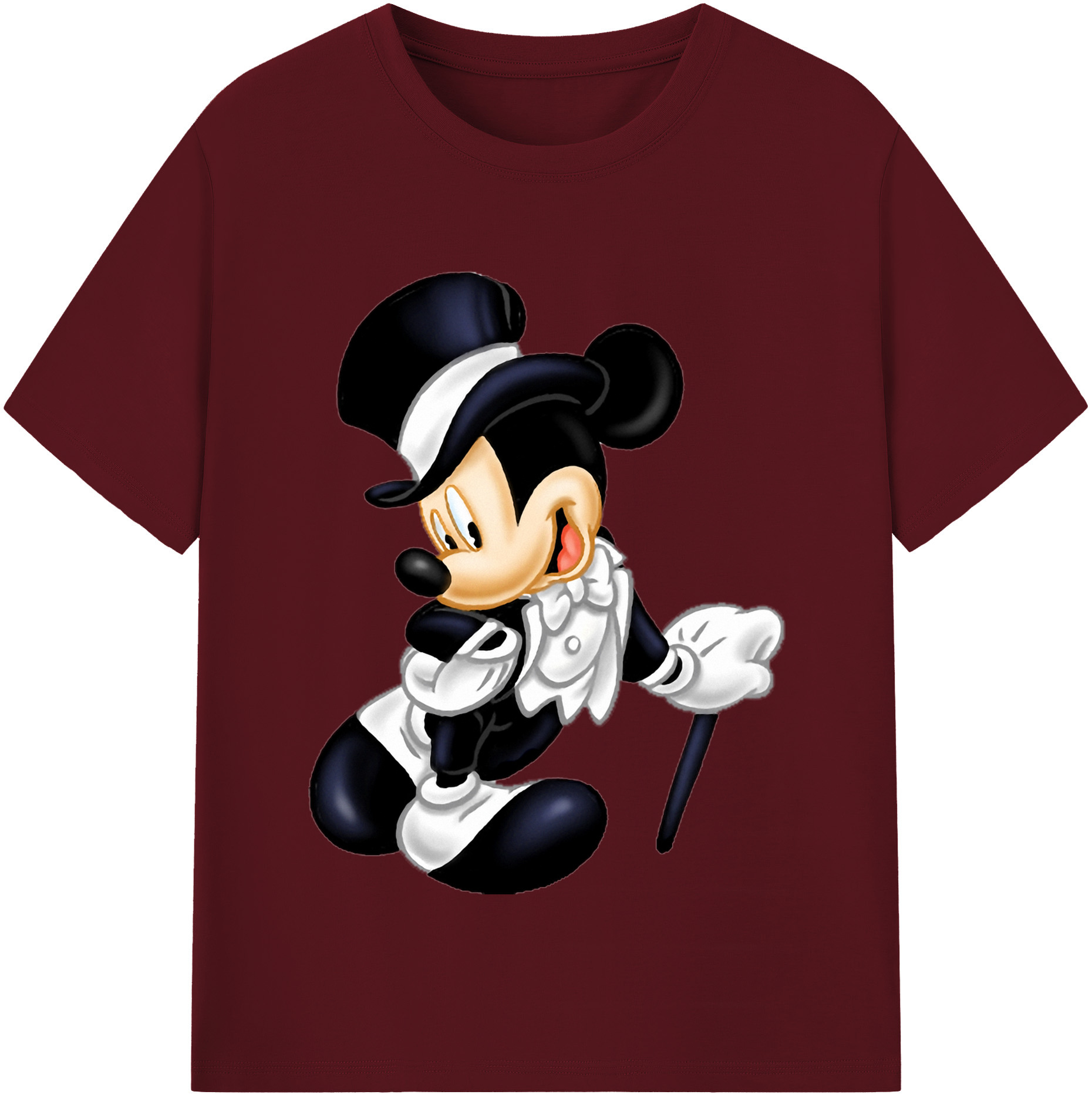 （画像用） ミッキーマウス Mickey Mouse 綿100％半袖Tシャツ（フロントプリント）